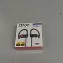 SENSO Bluetooth Headphones, Best Wireless Sports Earbuds w/Mic IPX7 Waterproof HD Stereo Sweatproof Earphones for Gym Running Workout Noise Cancelling Earphones Earbuds Noise Cancelling Headsets