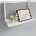 Office Cubicle Shelf - 13.8'' x 5.9'' Storage Organizer Floating Corner Rack Hanging Shelf Height Adjustable Home Office Essentials for Planter Statue Decor Photo Frame