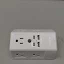 Multi Plug Outlet, Surge Protector, 5 Outlet Extender with 4 USB Ports (2 USB-C), PD 20W Wall Charger, 3-Sided 1800J Power Strip Outlets Splitter Wall Plug Adapter Spaced for Home Office, White