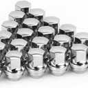 14x1.5 OEM Factory Style Large Acorn Seat Wheel Lug Nuts, 20 PCS M14x1.5 Closed End One-Piece Lugnuts for Grand Cherokee/Wrangler/Mustang/Camaro/RAM 1500 (Silver)