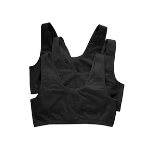 Hanes Women's Pack, Cotton Scoopneck Bralette, Low-Impact Sports Bra, 3-Pack, size Medium