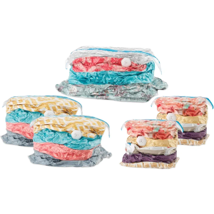Whitmor 6115-7110-CB Clear Spacemaker Vacuum Cubes 5 Piece Set