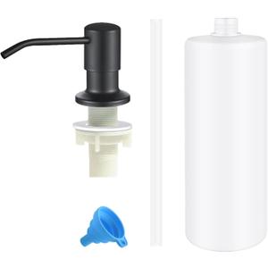 Soap Dispenser for Kitchen Sink,Stainless Steel Built in Soap Dispenser Countertop Pump Head,Dish Soap Hand Lotion Dispenser with Refillable 13.5OZ Bottle