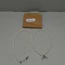 uxcell 2 Pcs Imitation Pearl Purse Strap, 23.6 Inch Handbag Purse Chain with Swivel Clasp Replacement Extender Bead for DIY Decorative Handbags Bags, Silver