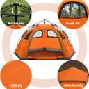 MOON LENCE Pop Up Camping Tent, 3-4 Person Portable Automatic Instant Tent Windproof for Camping, Hiking, Mountaineering