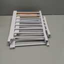 Dog Gate for Small Dogs,Adjustable 18-48" Extra Wide Short Dog Gate for doorways,Low Pet Gate to Step Over for Stairs(White, 10" Height)