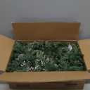 AMERZEST 9Ft Pre-Lit Christmas Garland, Plug in, Green, 50 White Lights, Fireplace Stairs Mantle Door Indoor Outdoor, Decorated Pine Cone and Snow Style