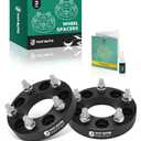 YHTAUTO 5x4.5 to 5x4.75 Wheel Adapters 1 Inch Compatible with Ford Explorer, Jeep, Dodge, Lincoln, Tire Spacers w/1/2-20 & 12.9 Grade Studs, 73.1mm Center Bore 5 Lug 2PCS Black