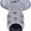Midline Valve 92325QS-NL-Q 1/4 Turn Press Angle Stop Valve, 1/2" Press x 1/4" OD, Chrome Plated Brass, 6 cubic inches