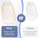 NCVI PPSU Milk Straw Sippy Cup Spill Proof for Toddlers 1-3 Years Old, Lightweight Baby Training Water Bottle with Weighted Straw/Handle/Strap/Lid, Baby's First Straw Cup, BPA-free 10floz (Blue)