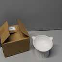 Ceramic Raised Cat BowlTilted Raised Cat Bowl Anti Vomit Cat Bowls for Indoor Cats Whisker Friendly Pet Feeder for Cats Puppies, Microwave and Dishwasher Safe (White)