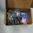 Universal Kitchen Faucet Head Replacement with 15 Adapter Kit Compatible with American Standard/Kohler/Moen/Delta, 3 Function Pull Down Sink Faucet Spray Head, Brushed Nickel