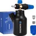 Foam Cannon for Pressure Washer Soap Attachment, Car Detailing Foam Cannon, Adjustable Snow Foam with 1/4 Quick Connect, 1 Liter Bottle with Measuring Cup, Additional 1.1 mm Orifice Nozzle