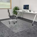 100pointONE Extra Large Office Chair Mat for Carpet, 46" x 72" Clear Desk Chair Mat for Low Pile Carpeted Floors- Easy Glide Plastic Floor Mat for Office Chair on Carpet