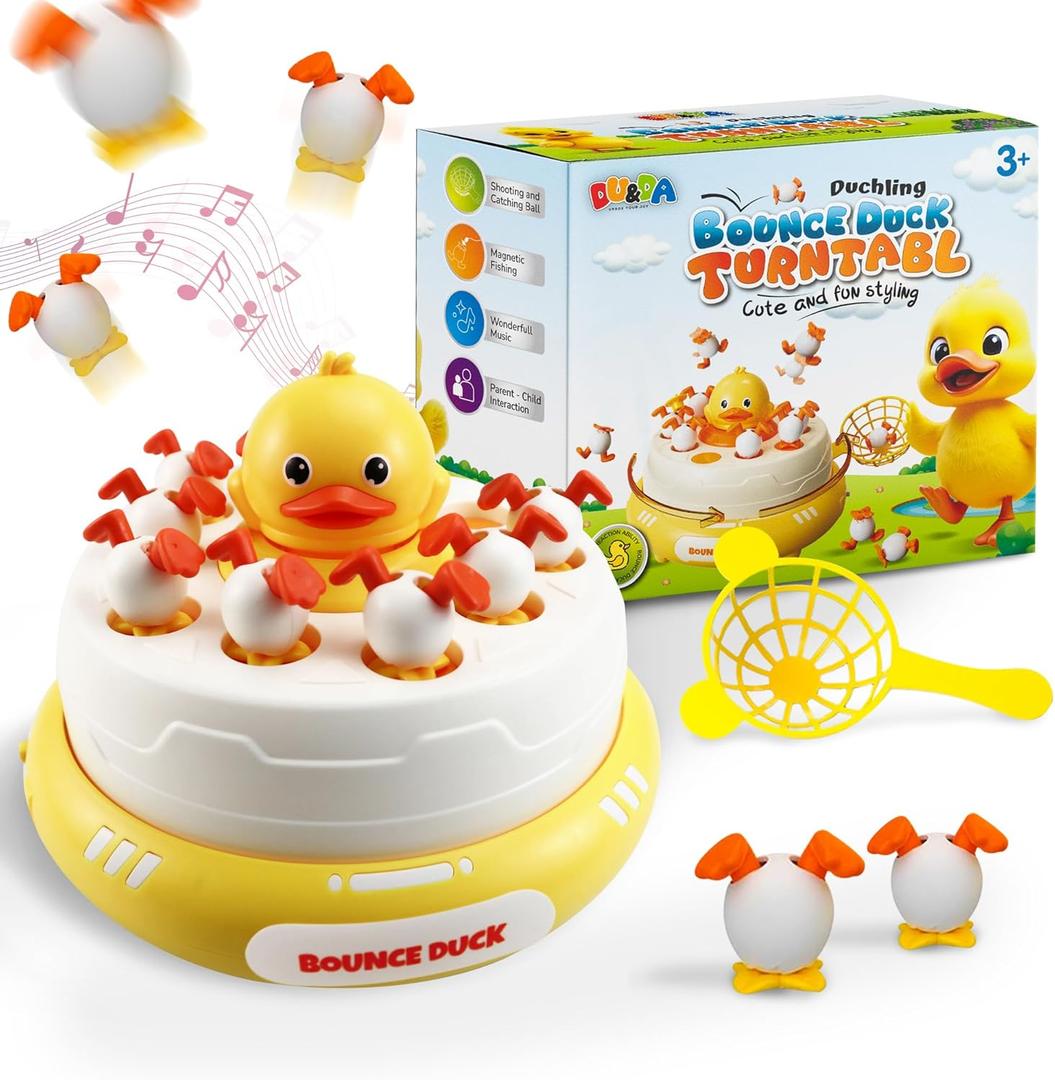 DU&DA Pop Up Duck Catch Game Toys for Age 3+ Kids, Musical Bouncing Interactive Game for Kids, Boys & Girls, Toys Gift Set