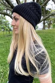 Blonde Wig With A Black Beanie