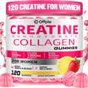 Creatine for Women, 5000mg Complex with Collagen & BCAAs, Vitamin B12, Creatine Monohydrate Gummies for Women, for Lean Muscles, Booty, Focus & Energy, Pre-Workout Chewbles, Sugar-Free, 120 Count, EXP: 03/2028