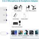 USB C to Microphone Adapter for Live-Streaming Type C to Microphone & 3.5mm Headphone Adapter with Charging Port USB C Audio & MIC Splitter Compatible for iPhone 16/17 iPad Pro/Galaxy 25 24/Pixel 9 8