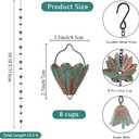 Lotus Rain Chains for Gutters, Rain Chains with 8 Cups, Adjustable Rain Catcher Chain for Outside, Replacement Downspout for Gutters, Eaves, Drainage