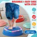 Lehoo Castle Stepping Stones for Kids, Non-Slip Toddler Stepping Stones, Indoor & Outdoor Sensory Toys for Toddlers 1-3, Balance Board Obstacle Course for Kids 3-5