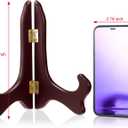 Tatuo 3 Packs 7 Inch Wooden Display Stand Decorative Plate Stands for Display Picture Frame Holder Easels(Red)