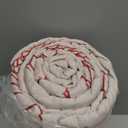 Red Floral Quilt Set King Size - 3 Piece Red Flower Pattern Bedspreads, Reversible Lightweight Microfiber Burgundy Quilts Bedding Set with 2 Pillowcases, All Season Quilted Coverlet Set (104''x90'')