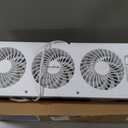 COMFORT ZONE Triple Window Fan with 3-Speeds & Expandable Width, 5.5 inch