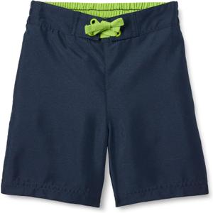 Amazon Essentials Boy's Quick Dry Swimming Board Shorts Swim Trunks (4T, Navy)