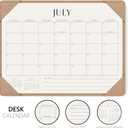 Jotsome Desk Calendar 2026-2027 with Desktop Mat, Desk Pad Calendar From Now to June 2027 14x10.5 inch, Desk Blotter Calendar for Home Office and School, Easy Planning, Gift for the Holidays, Apricot