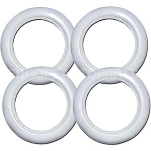 Atlas Brand 15''X3 inch Wide White Wall Port-O-Wall Tire Insert Trim Set X4 Pieces