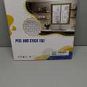 LONGKING Peel and Stick Backsplash Tile Stickers, Admiral Blue Geometric-Shaped Pattern Tile for Kitchen, Stick on Wall Tiles (10 Sheets)