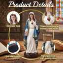 Bucherry Virgin Mary Statue Catholic Gifts 10" Immaculate Catholic Sacred Christ Figure Religious Gifts Renaissance Sculpture Religious Figurine for Altar Inspirational Devout Home Decor