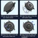 2 x Misxi 2-Pack Hard PC Case with Screen Protector for Samsung Galaxy Watch 5 Galaxy Watch 4 44mm, Ultra-Thin Scratch Resistant Cover with Tempered Glass, 1 Black + 1 Transparent