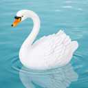 Silipull Floating Swan Decoys 7.68 Inch Pool Accessories Realistic Resin Swan for Pond Decorative Pool, Garden Accessory Outdoor Decorations