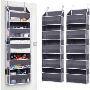 ULG 2 Pack 5-tier Over the Door Organizer Dark Gray