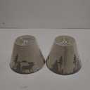 Small Animal Lamp Shades Set of 2 Bell-5"Top 9" Bottom 6.4" High (Clip-on/Spider Adapter) Bear Lampshades for Table Lamps, Bedside Lamps Replacemnt, Vintage Patterned Lamp Shade for Bedroom GO&SO
