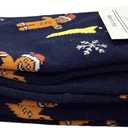 Christmas Gingerbread Man Socks 3 Pairs - Funny Holiday Crew Socks with Santa Hat & Snowflake, Festive Xmas Stocking Stuffers Secret Santa Gifts for Men Women