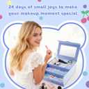 Glam Code Birthday Gift for Teen Girl, Makeup Kit for Teenager Girls, 24 Pcs Makeup Gift Set for Girls, Birthday Advent Calendar #Blue