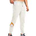 FOGFIRE Mens Fleece Lined Joggers with Zipper Pockets, Water Resistant Winter Sweatpants for Hiking, Running, Gym White Medium