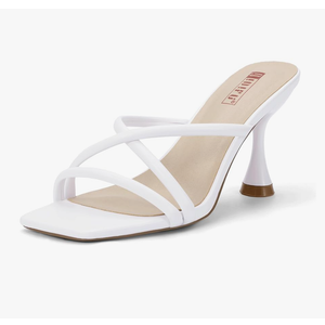 IDIFU IN3 Strappy Stiletto Kitten Heels Square Open Toe Heeled Sandals Comfortable Dressy Wedding Bridal Bride Prom Party Dress Shoes for Women Fashion Cute Casual Sexy Slides Slip on Mules Heels. 10