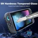 Tempered Glass Screen Protector Compatible with Nintendo Switch 2 2025, Switch 2 Accessories with Auto-Alignment OneTouch System, Bubble Free, 9H Hardness Anti-Scratch, Anti-Fingerprint, Transparent HD Clear[2 Pack]