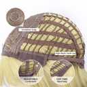 MOSINA 613 Blonde Bob Wig - Short 613 Blonde Straight Bob Wigs with Bangs for Women, Colorful Short Hair Wig, Cute Synthetic Wigs for Cosplay, Daily, Halloween (12inch)