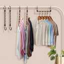 24 Pack Hangers Space Saving Magic Space Saver Storage Smart Plastic Clothes Hanger Organizer Closet Organizers and Storage for Closet Wardrobe Apartment College Dorm Room Essentials, Black