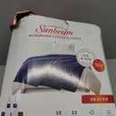 Sunbeam Electric Heated Bed Blanket Navy Soft Microplush 12 Heat Settings King 90 x 100