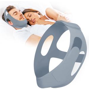 OHELEEP Anti Snore Chin Strap for CPAP Users, Snore Stopper Adjustable, Chin Strap for Sleeping Comfortable Stop Snoring Solution, Anti Snoring Devices Breathable and Reusable, Gray, M OHELEEP Anti Snore Chin Strap for CPAP Users, Snore Stopper Adjustable, Chin Strap for Sleeping Comfortable Stop Snoring Solution, Anti Snoring Devices Breathable and Reusable, Gray, M