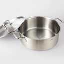 HOMICHEF 19 Quart LARGE Stainless Steel Braiser Pan with Lid - Commercial Grade NICKEL FREE Matte Polished Stainless Steel Braiser Pot 19 QT - Heavy Weight Braising Pan Non Toxic Induction, 19QT - Matte Polished - NICKEL FREE & NO COATING