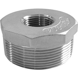 Stainless Steel 2" Male NPT to 3/4" Female NPT Reducer Hex Bushing Pipe Fitting Adapter (pack of 1)