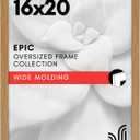 Americanflat 16x20 Picture Frame with Polished Plexiglass - Wide Picture Frames Made of Engineered Wood for Vertical or Horizontal Wall Display - Epic Collection - Dark Oak
