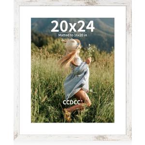 20x24 Picture Frame, Wooden Photo Frames with Tempered Glass, 1 Pack, 20x24 in