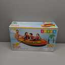 INTEX Explorer Inflatable Boat Series: Dual Air Chambers  Welded Oar Locks  Grab Handles  Bow Rope  Sporty Design (3 Person)